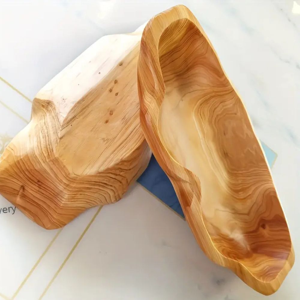 Organic Shaped Wooden Serving and Storage Tray