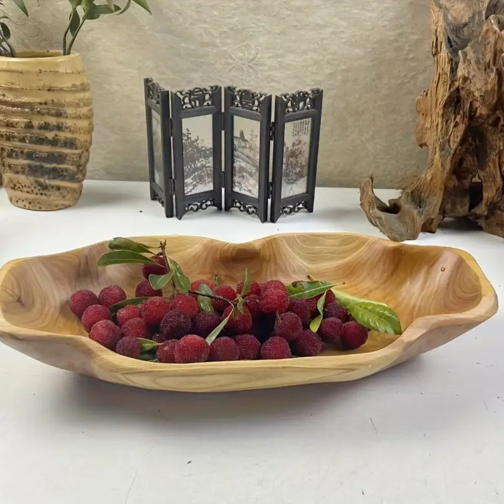 Organic Shaped Wooden Serving and Storage Tray
