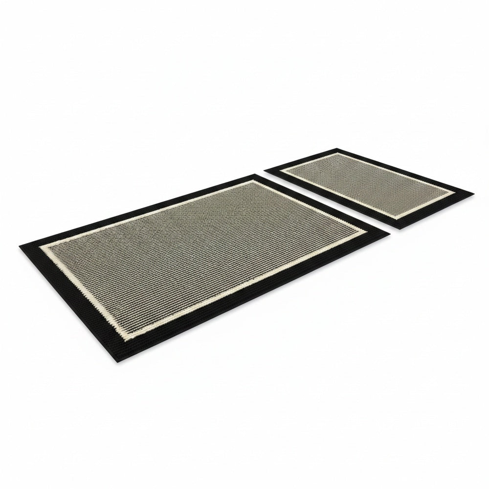 Anti-Slip Bordered Kitchen Rug in Polypropylene, 2 Sizes