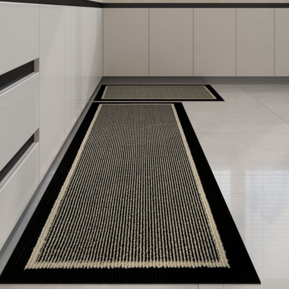 Anti-Slip Bordered Kitchen Rug in Polypropylene, 2 Sizes
