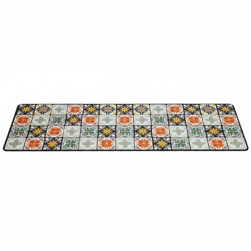 Anti-Slip Kitchen Rug Set with Tile Pattern, Machine Washable
