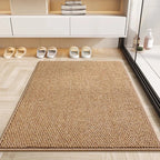 Non-Slip Braided Bath Mat, Machine Washable Loop Pile