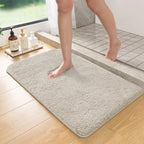 Long Pile Anti-Slip Bath Mat, Highly Absorbent