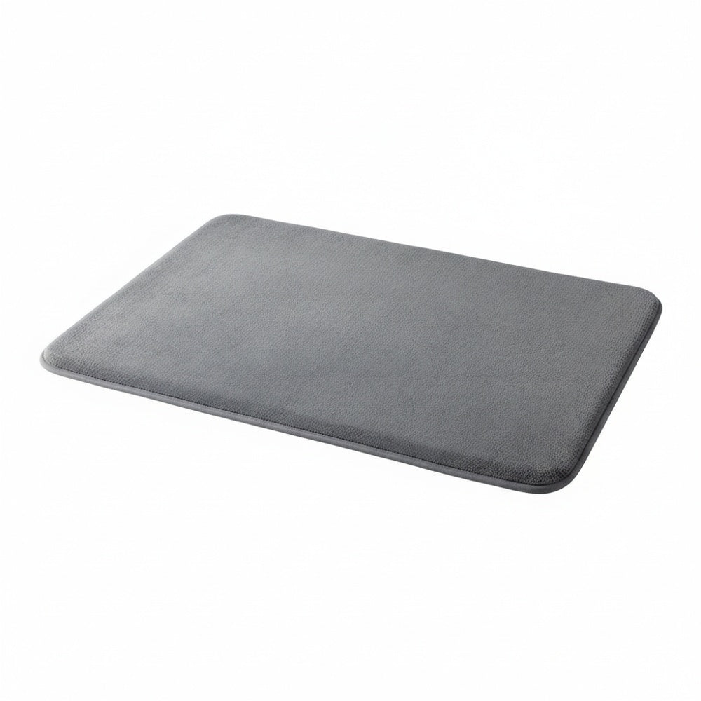 Memory Foam Bath Mat with Velvet Top and Non-Slip PVC Base