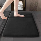 Memory Foam Bath Mat with Velvet Top and Non-Slip PVC Base