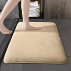 Memory Foam Bath Mat with Velvet Top and Non-Slip PVC Base