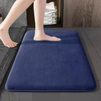 Memory Foam Bath Mat with Velvet Top and Non-Slip PVC Base
