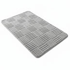 Embossed Geometric Bath Mat with Anti-Slip Backing