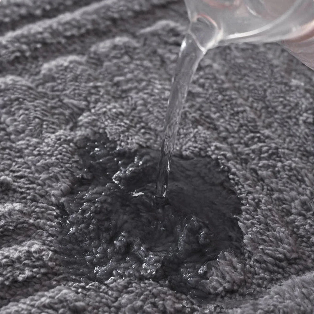 Embossed Geometric Bath Mat with Anti-Slip Backing