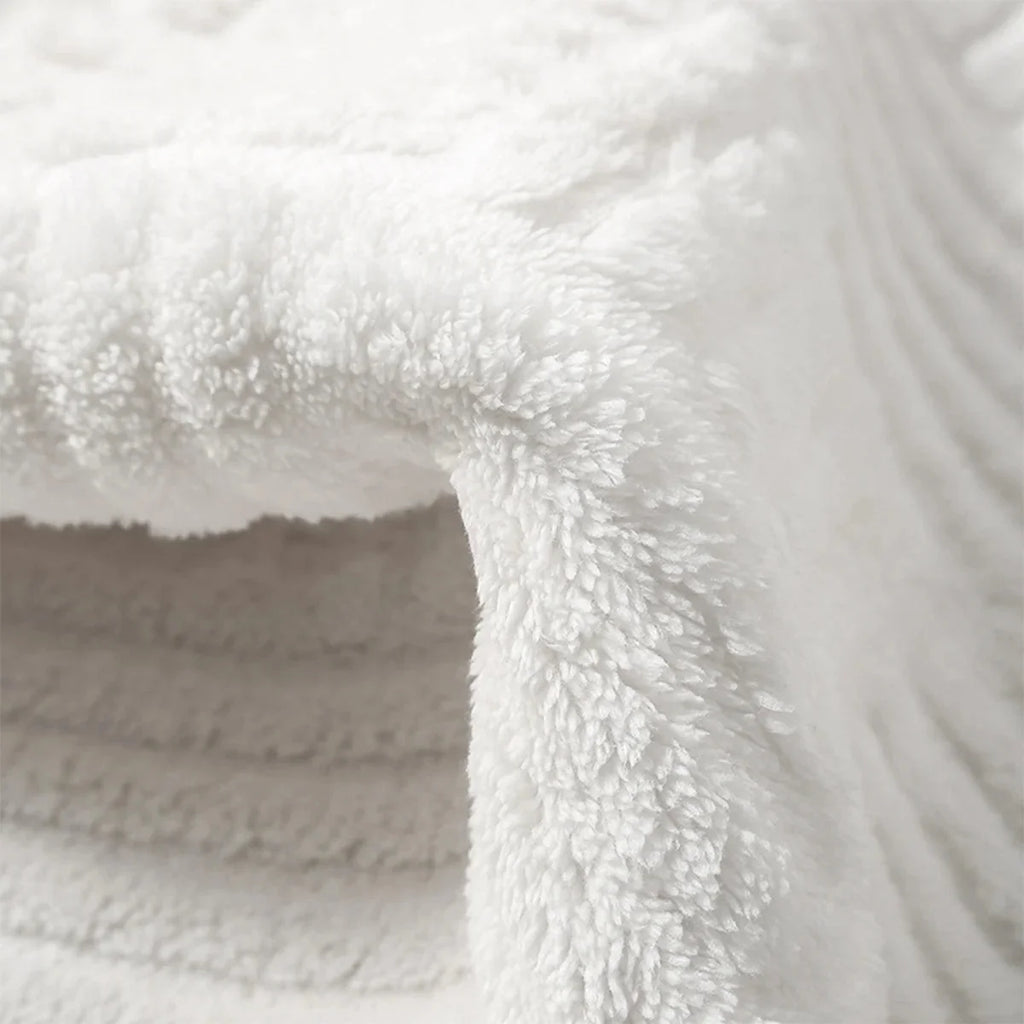 Embossed Geometric Bath Mat with Anti-Slip Backing
