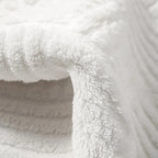 Embossed Geometric Bath Mat with Anti-Slip Backing