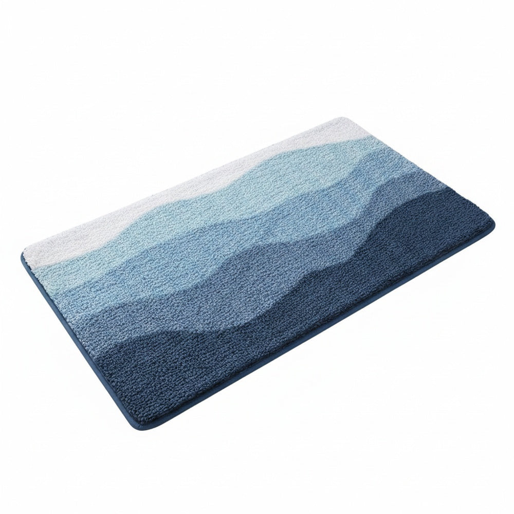 Non-Slip Wave Bath Mat, Machine Washable, 4 Sizes