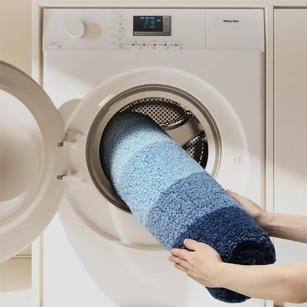 Non-Slip Wave Bath Mat, Machine Washable, 4 Sizes