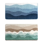 Non-Slip Wave Bath Mat, Machine Washable, 4 Sizes