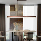 Linear LED Pendant Light, 80-150cm, Black or Brown, Dimmable
