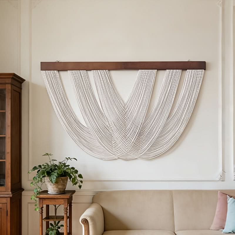 Macrame Cotton Wall Hanging, 100 x 60 cm, Boho Style