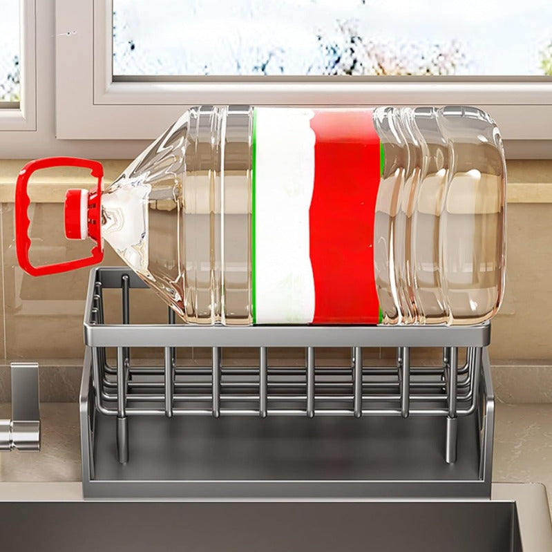 Stainless Steel Sink Organiser with Drainage and Towel Rail