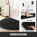 Half Round Rubber Doormat, Non-Slip for Indoors and Outdoors