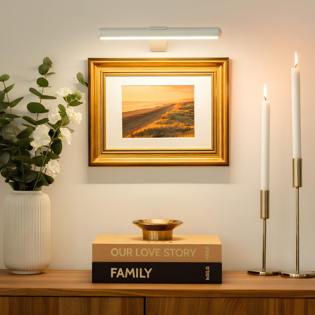 Cordless LED Picture Light, Rechargeable and Dimmable