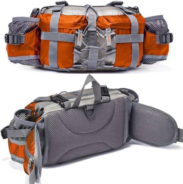 Water-Repellent Bum Bag with Two Bottle Holders, 28 cm