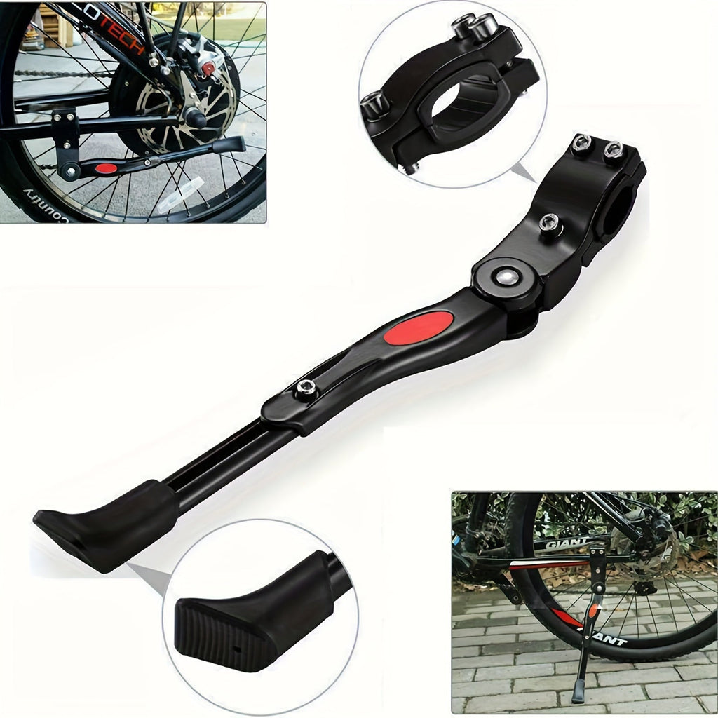 Adjustable Aluminium Bike Kickstand, Black, Universal Fit