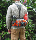 Water-Repellent Bum Bag with Two Bottle Holders, 28 cm