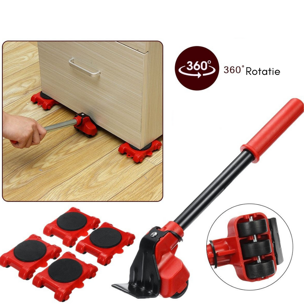 Furniture Moving Set with Lifter and Four Wheels