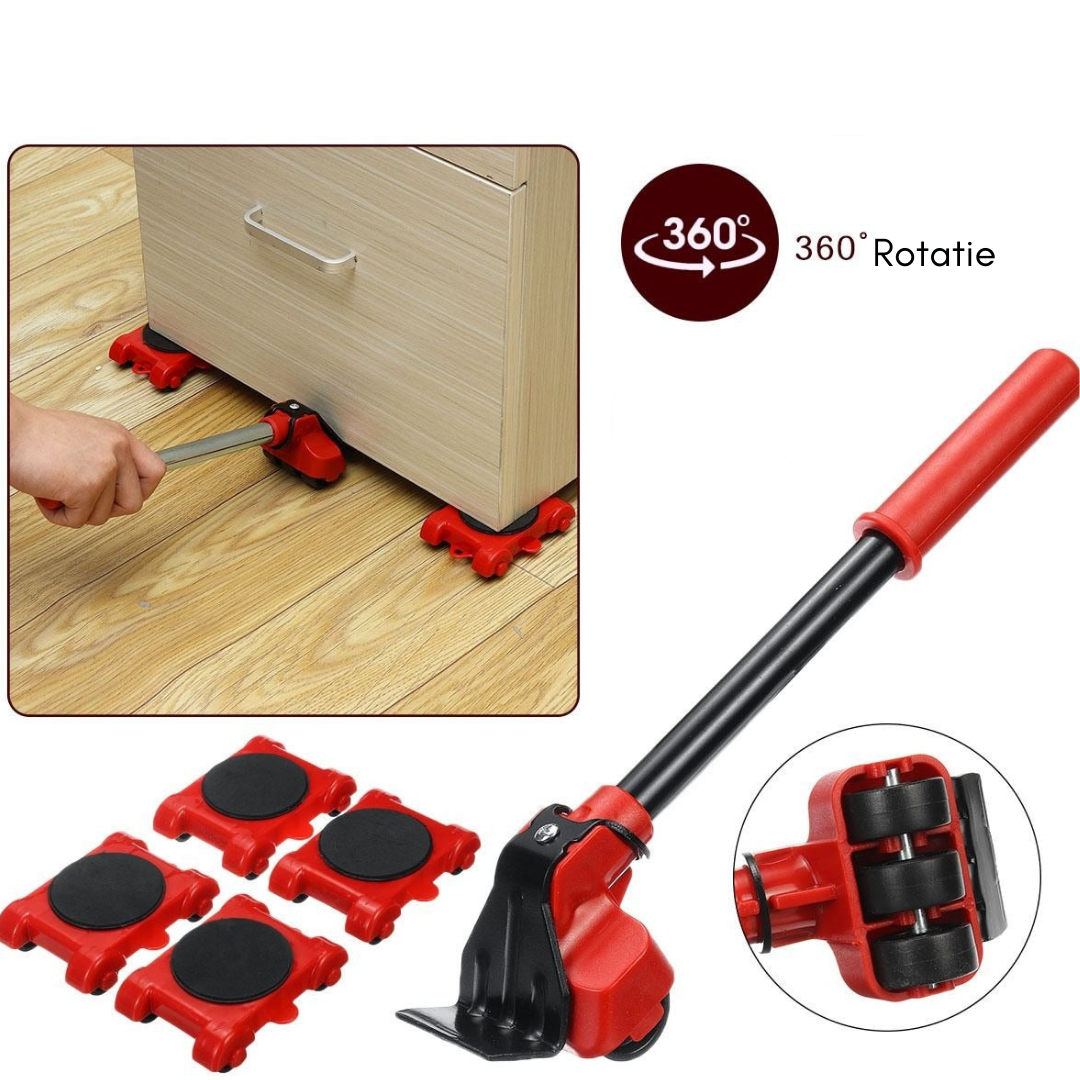 Furniture Moving Set with Lifter and Four Wheels