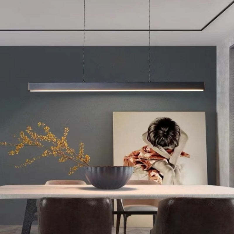 Linear LED Pendant Light, 80-150cm, Black or Brown, Dimmable