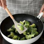 12-Piece Silicone Utensil Set with Wooden Handles, 9 Colours