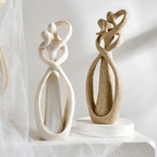 Abstract Embracing Figures Sculpture, Decorative Ornament