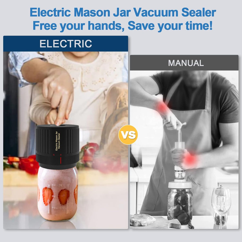 Electric Vacuum Sealer for Mason Jars, Wide and Regular