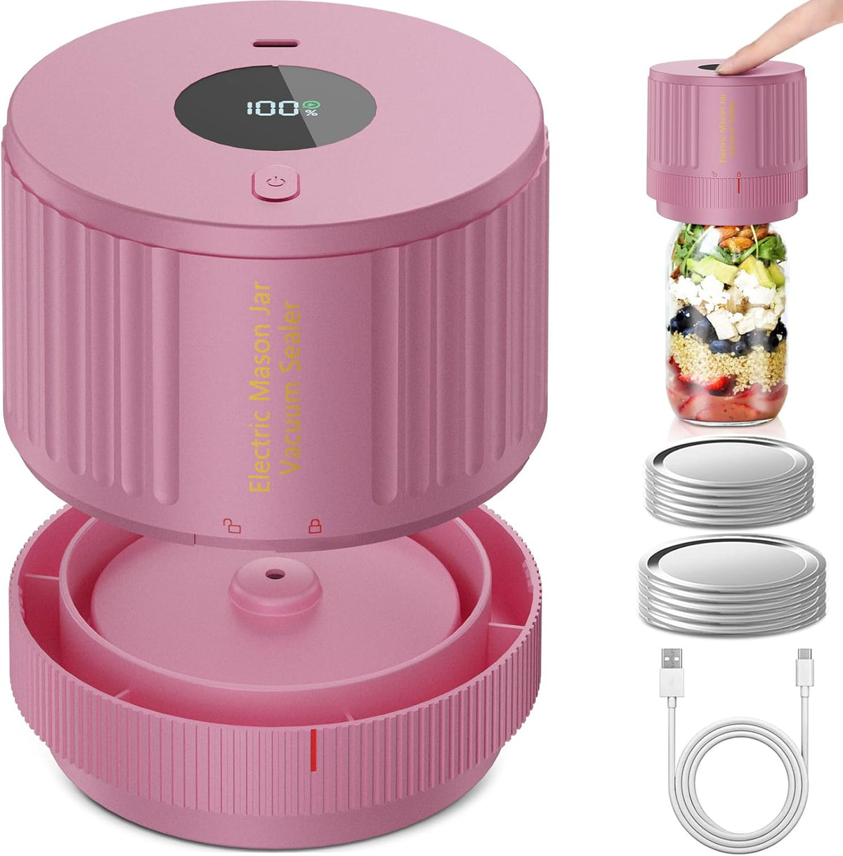 Electric Vacuum Sealer for Mason Jars, Wide and Regular