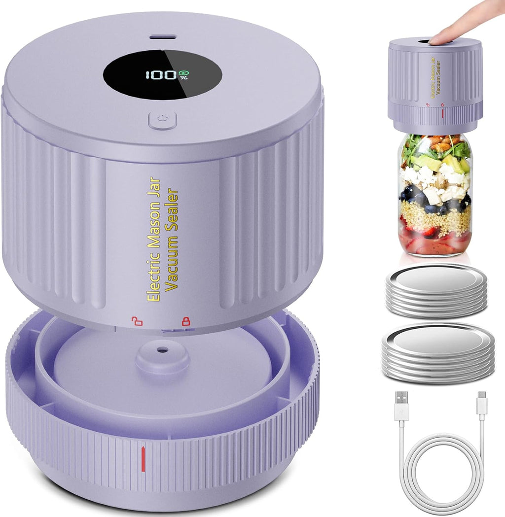 Electric Vacuum Sealer for Mason Jars, Wide and Regular