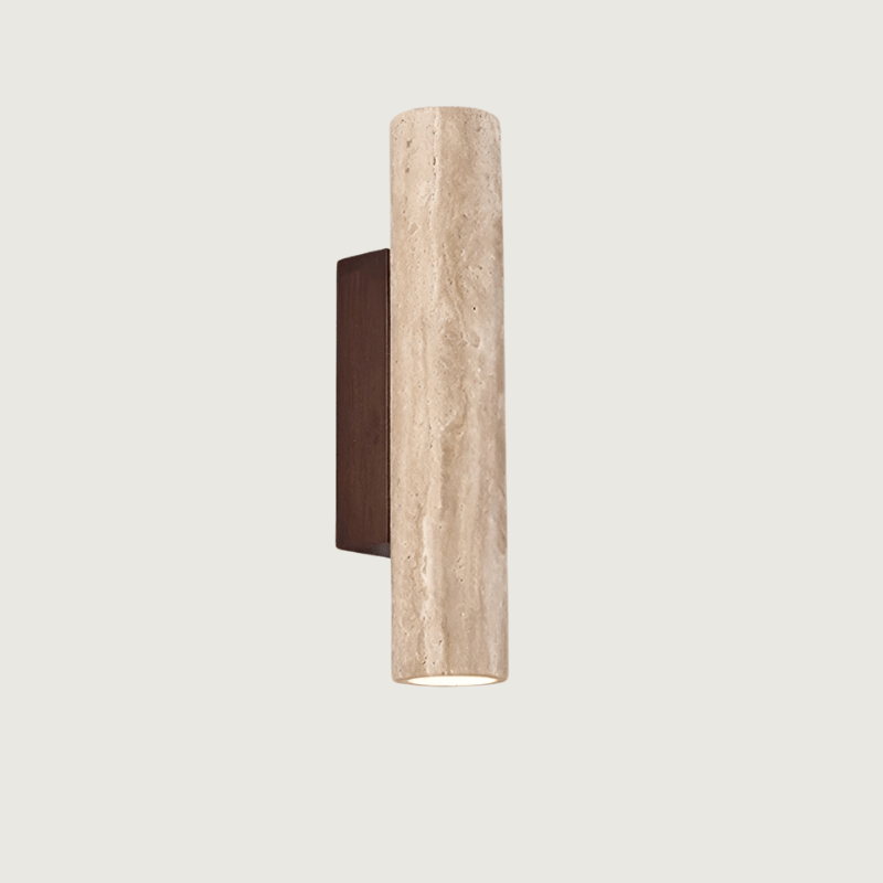 Travertine LED Wall Light with Natural Stone Finish, 28 or 32cm