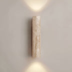 Travertine LED Wall Light with Natural Stone Finish, 28 or 32cm