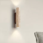 Travertine LED Wall Light with Natural Stone Finish, 28 or 32cm