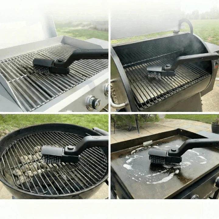 Electric Grill Brush with Rotating Head and USB Charging