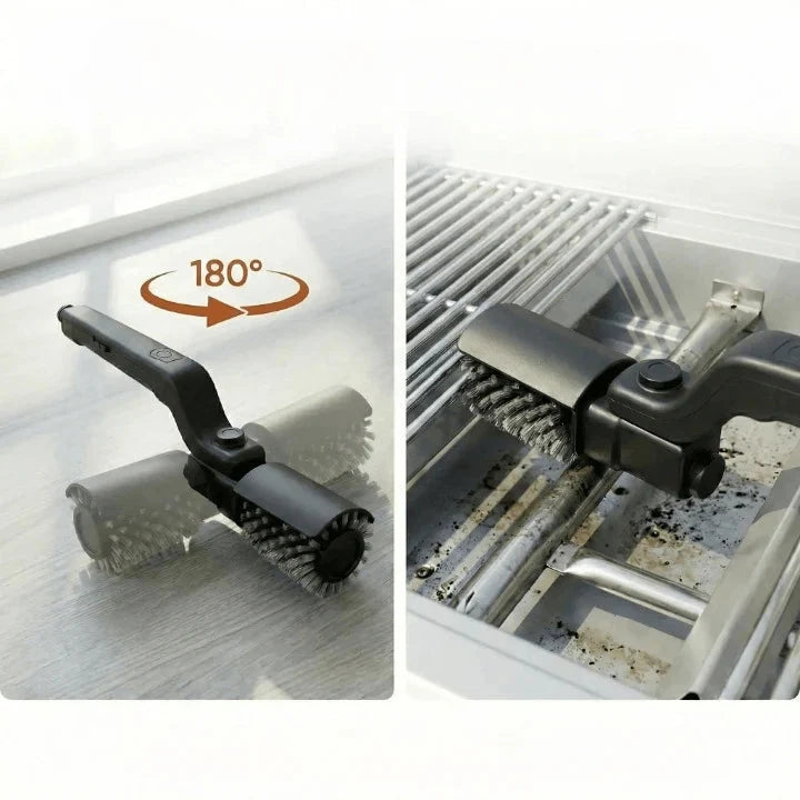Electric Grill Brush with Rotating Head and USB Charging