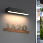 Linear LED Outdoor Wall Light, IP65 Black Aluminium