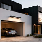 Linear LED Outdoor Wall Light, IP65 Black Aluminium