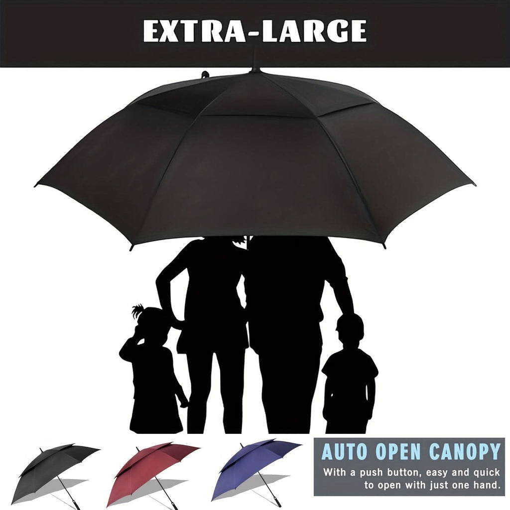 Extra-Large Automatic Vented Umbrella, Double Canopy