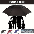 Extra-Large Automatic Vented Umbrella, Double Canopy