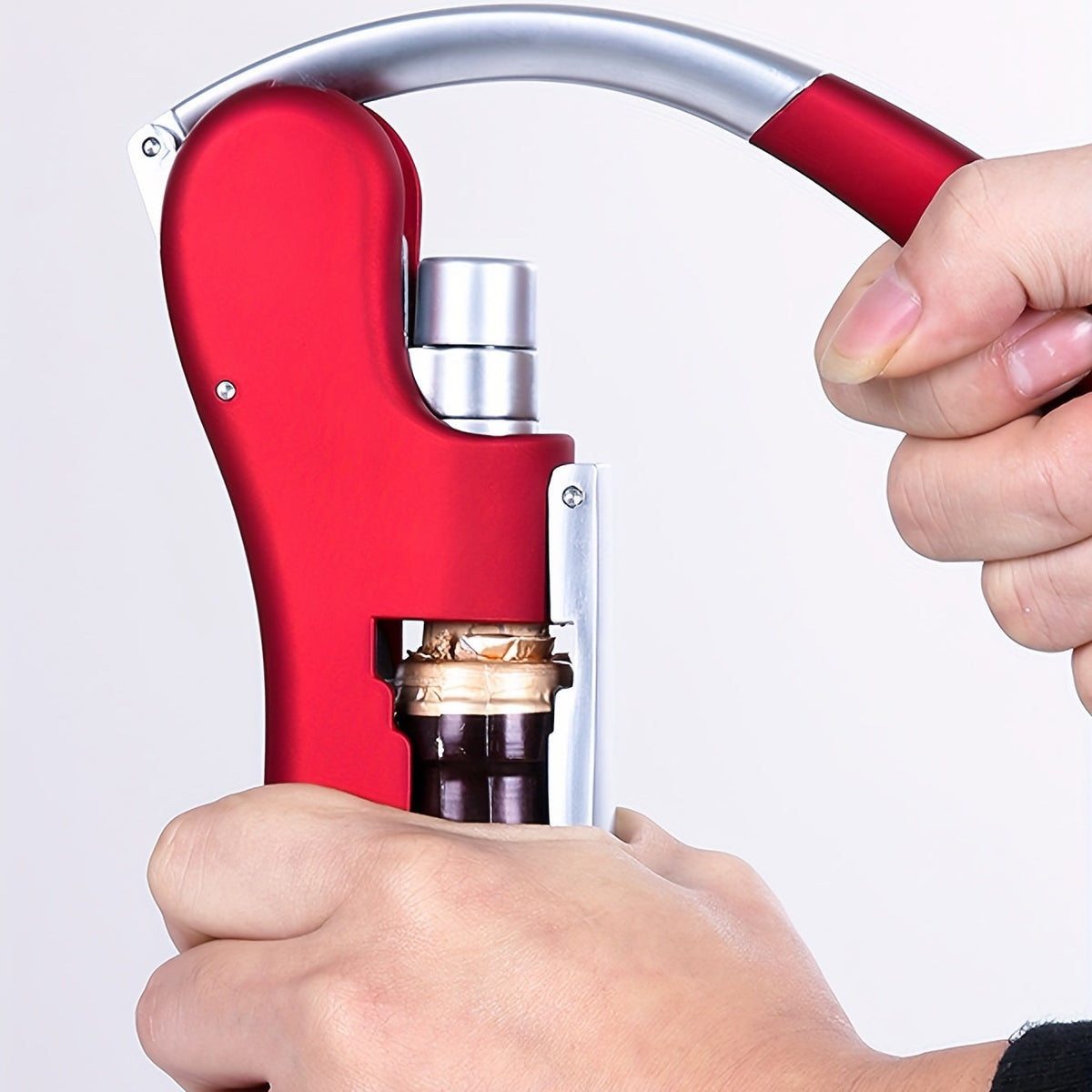 Ergonomic Lever Corkscrew for Wine, 14 x 7.5 cm