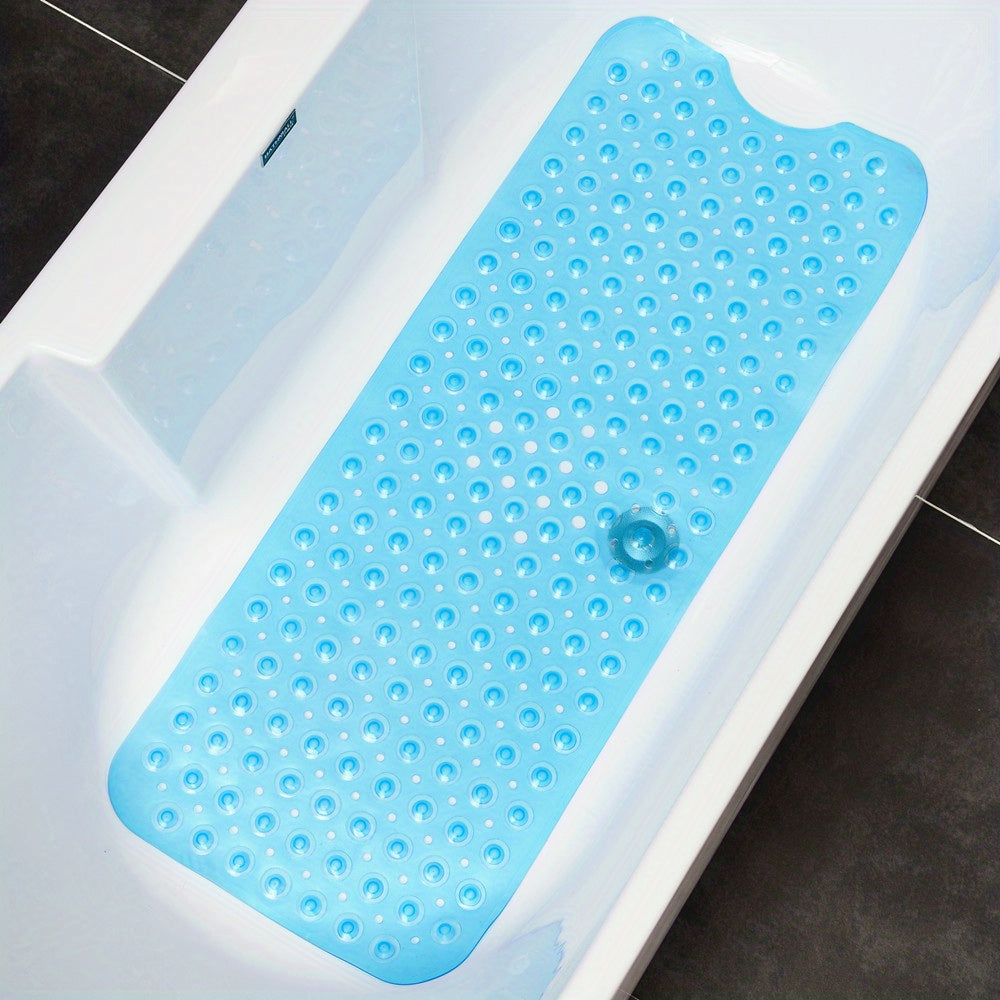 Extra-Long Non-Slip Bath Mat with Suction Cups, 101 x 40cm