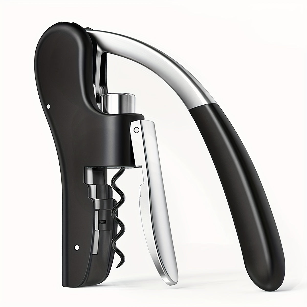Lever Arm Corkscrew in Metal and Plastic, Red or Black