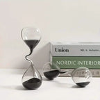 Twisted Glass Hourglass, Decorative Sand Timer