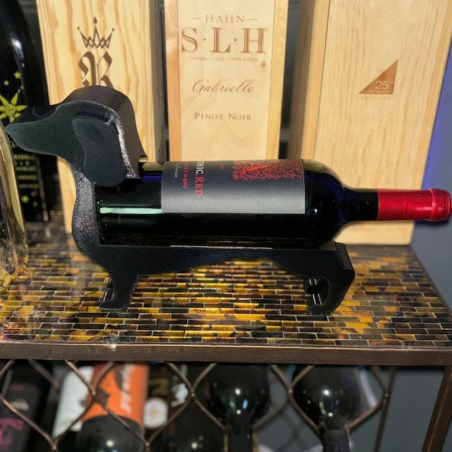 Dachshund Wine Bottle Holder in Resin, Six Colours