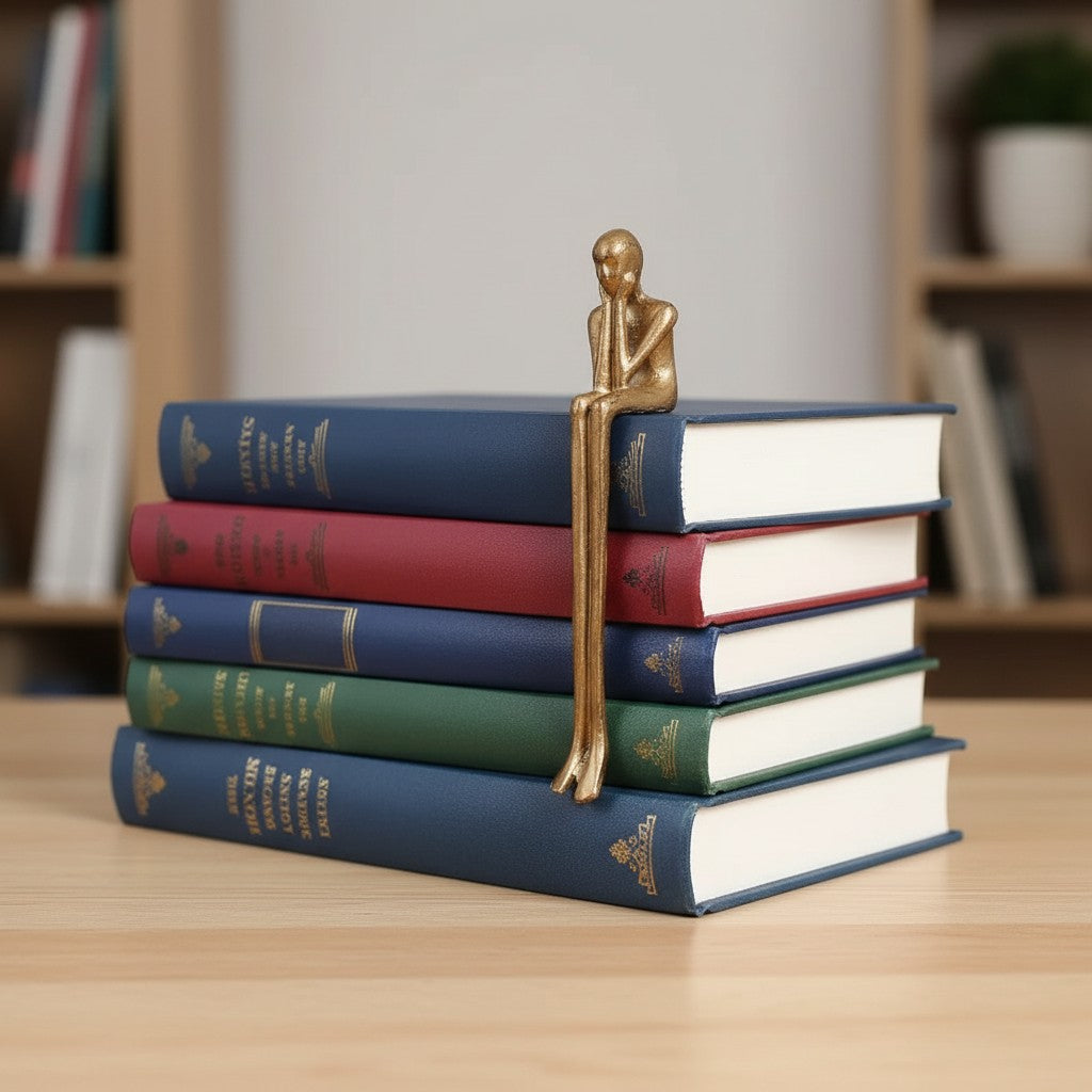 Geometric Iron Dog Sculpture, Minimalist Desk Ornament