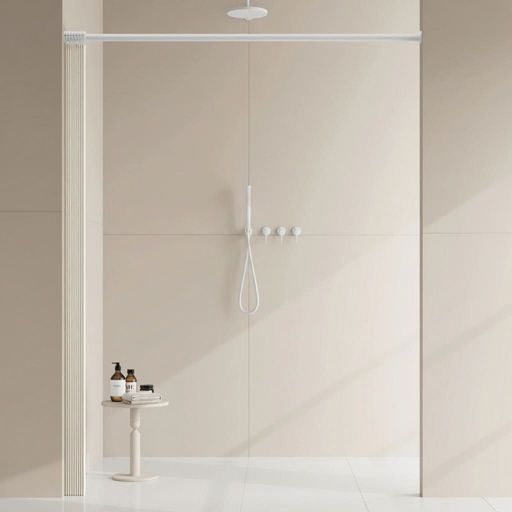 Magnetic Folding Shower Screen, Waterproof PVC Divider